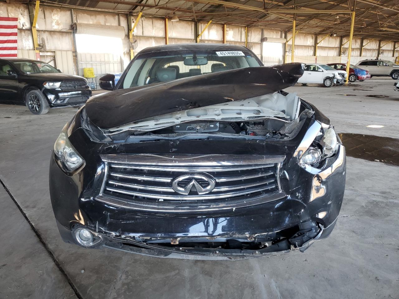 2016 Infiniti QX70 VIN JN8CS1MU4GM670250 Copart auction photo, rear end / front end damage thumbnail 5