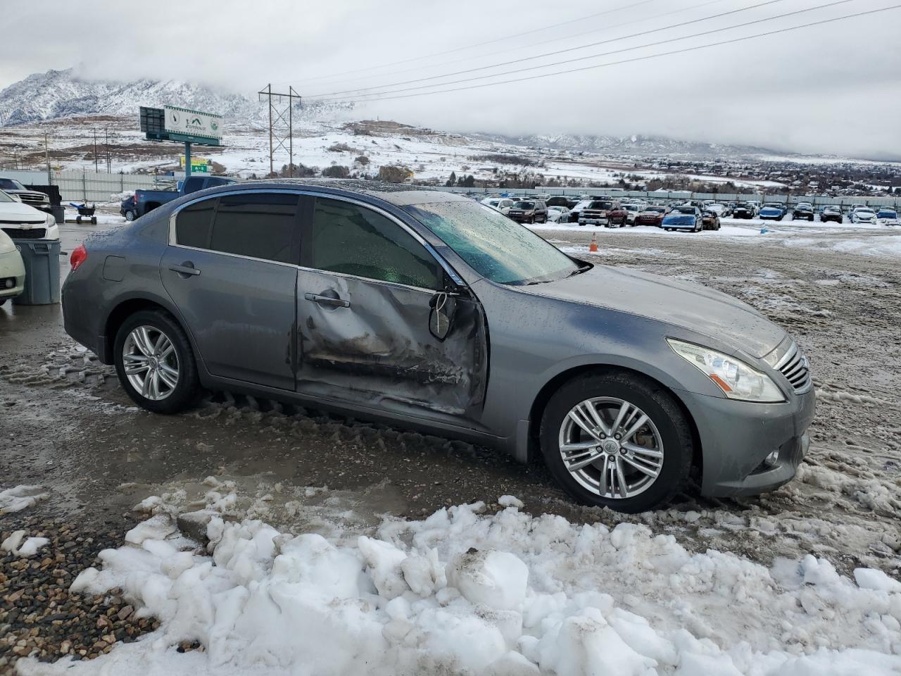2013 Infiniti G VIN JN1CV6AR7DM750415 Copart auction photo, side damage thumbnail 4