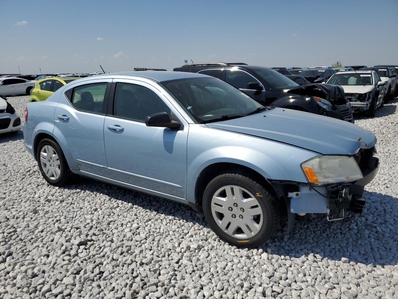 2013 Dodge Avenger VIN 1C3CDZAB3DN773337 Copart auction photo, front end / hail damage thumbnail 4