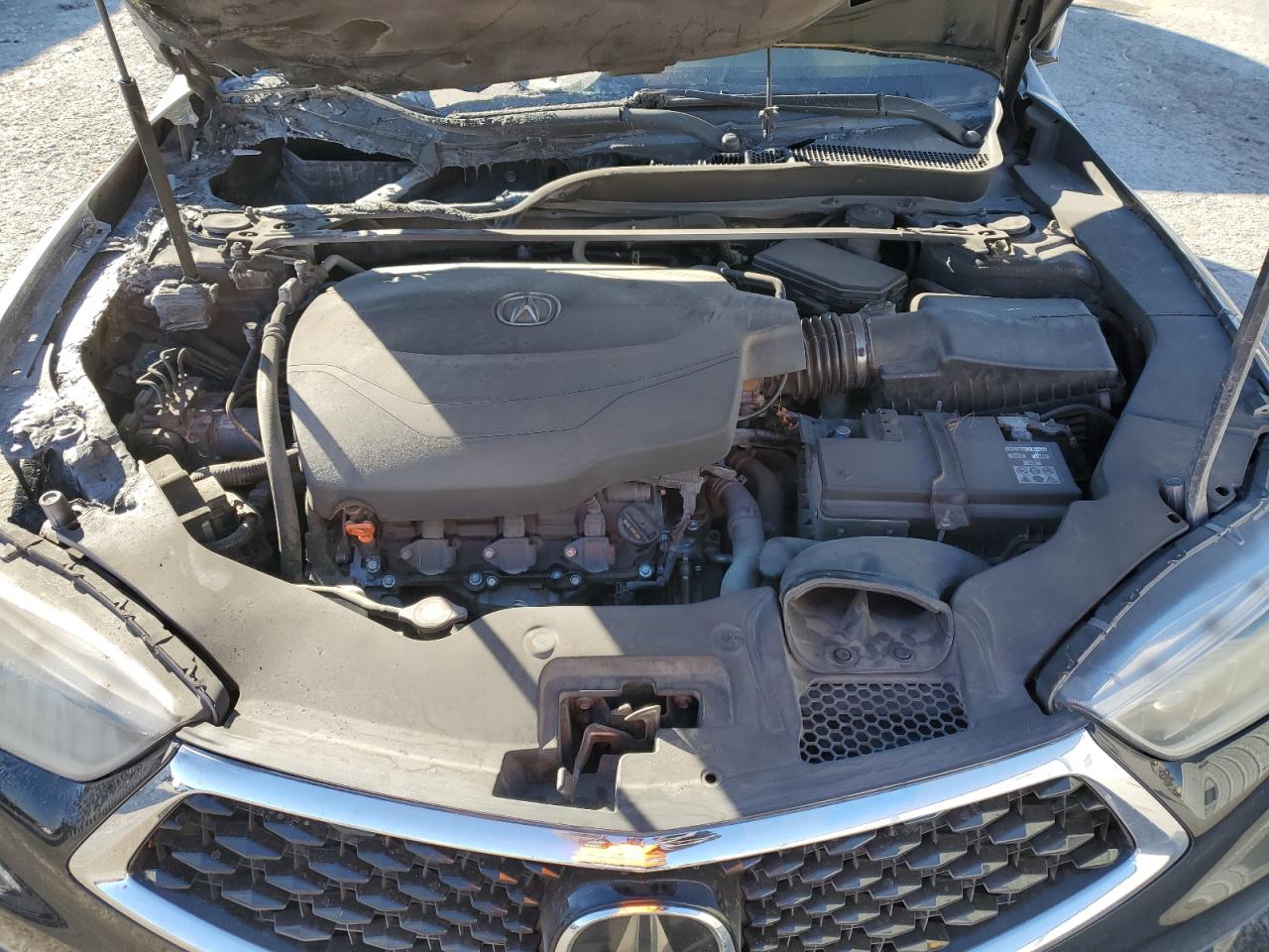 2018 Acura TLX VIN 19UUB2F77JA002322 Copart auction photo, burn - engine damage thumbnail 11