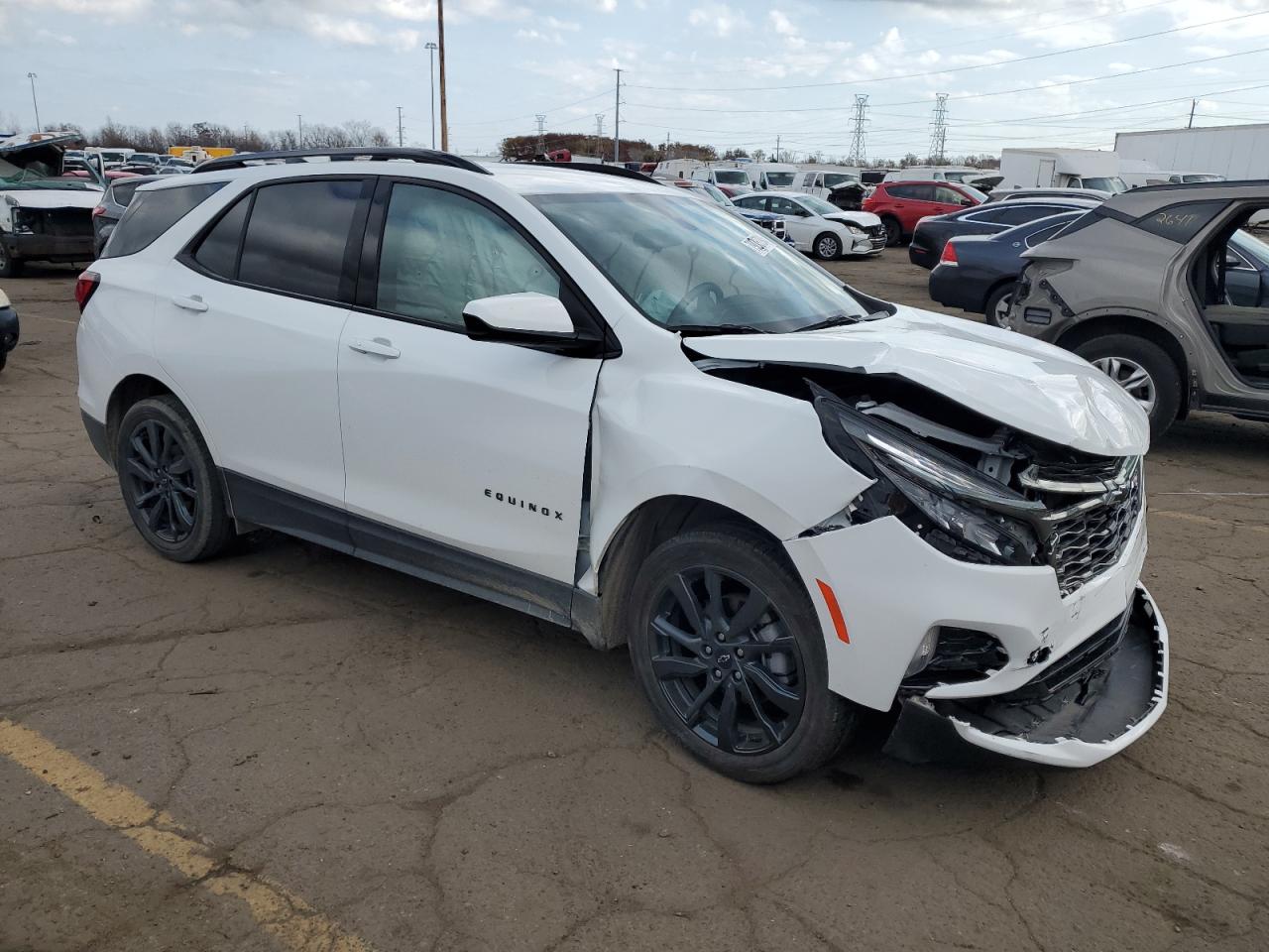 2022 Chevrolet Equinox VIN 3GNAXMEVXNS171020 Copart auction photo, front end damage thumbnail 4