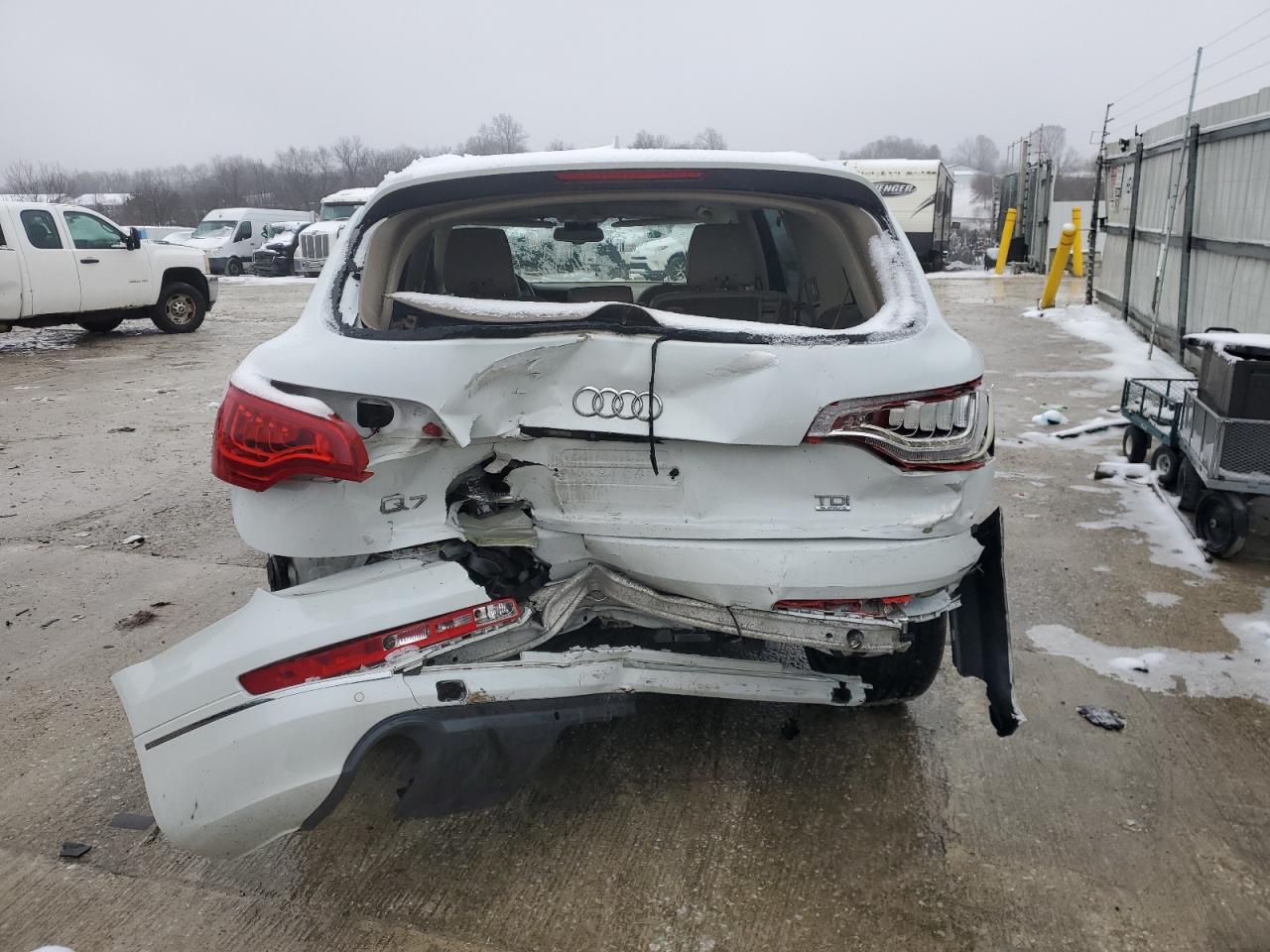 2014 Audi Q7 VIN WA1LMAFEXED013908 Copart auction photo, rear end / undercarriage damage thumbnail 6