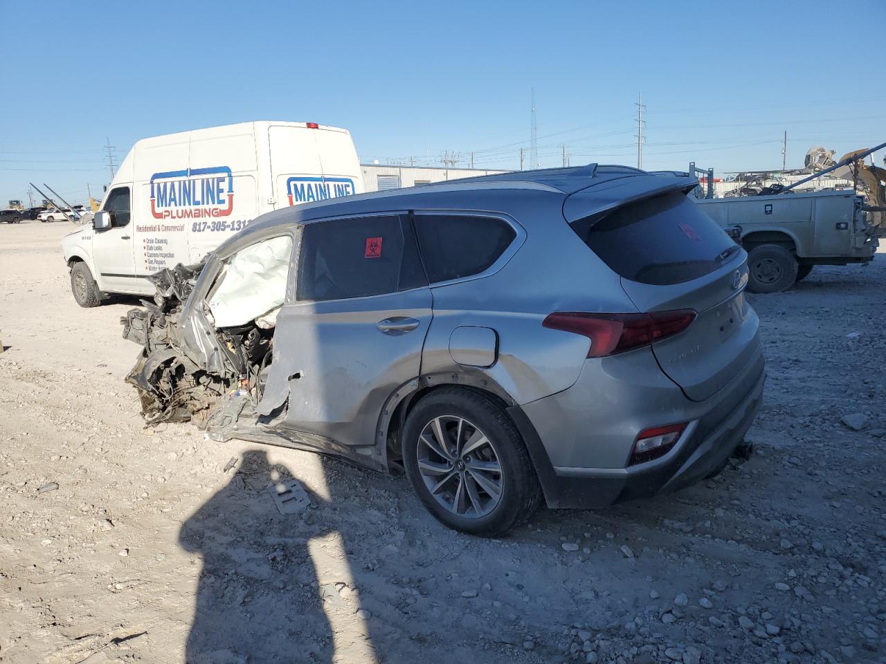2020 Hyundai Santa Fe VIN 5NMS33AD3LH248993 Copart auction photo, front end / side damage thumbnail 2