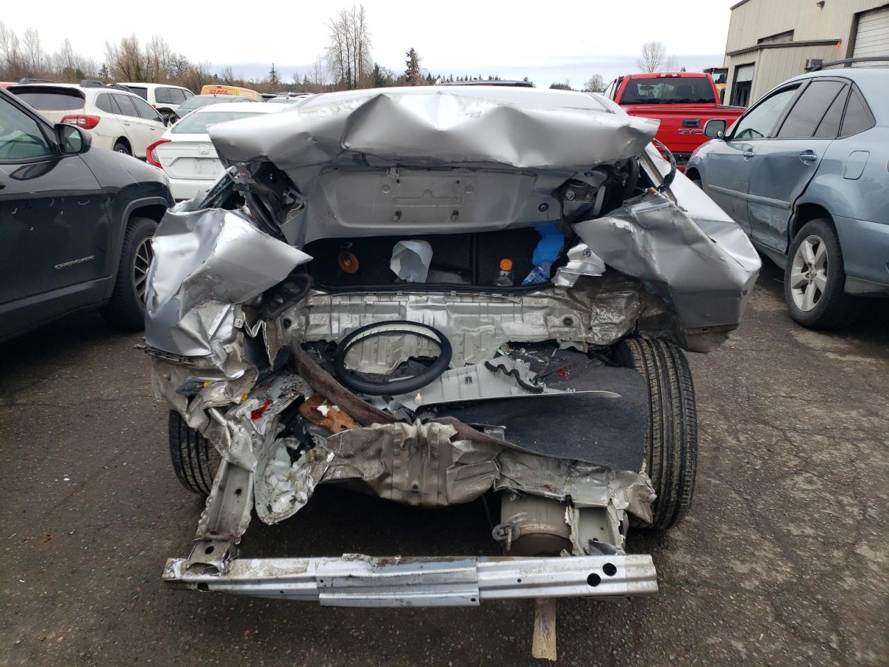 2001 Honda Civic VIN JHMES26701S006255 Copart auction photo, all over damage thumbnail 6