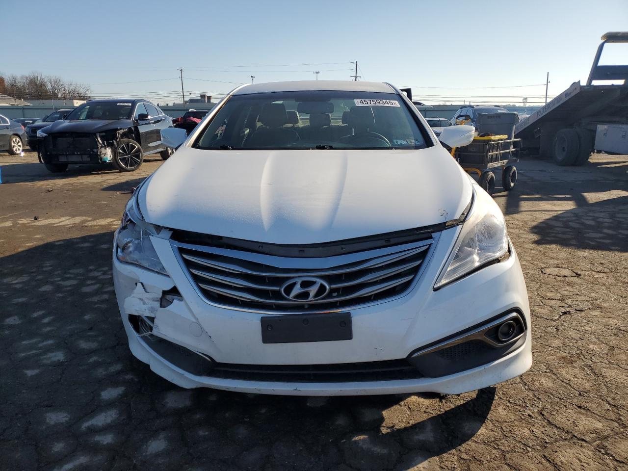 2015 Hyundai Azera VIN KMHFG4JG7FA442796 Copart auction photo, front end / rear end damage thumbnail 5