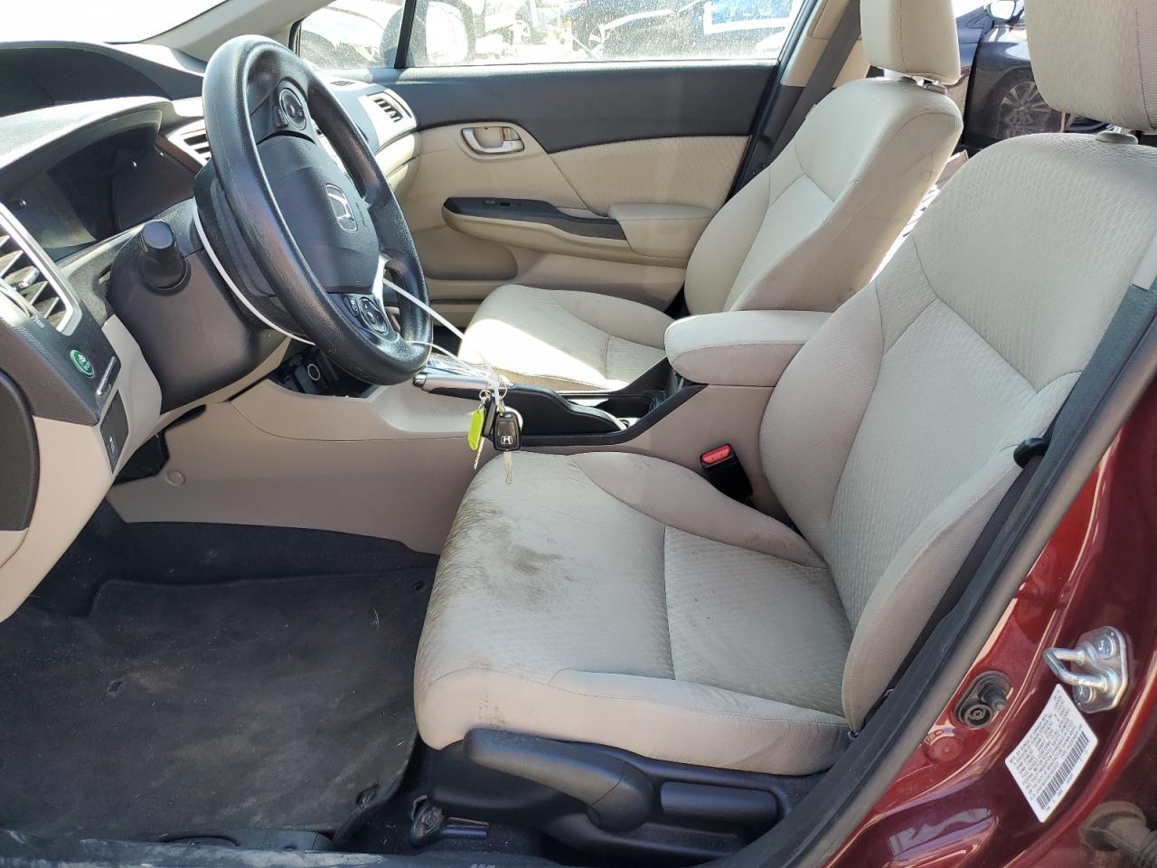2014 Honda Civic VIN 2HGFB2F59EH553222 Copart auction photo, front end damage thumbnail 7