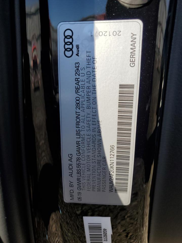2019 Audi A7 VIN WAUV2AF20KN112766 Copart auction photo, front end damage thumbnail 15