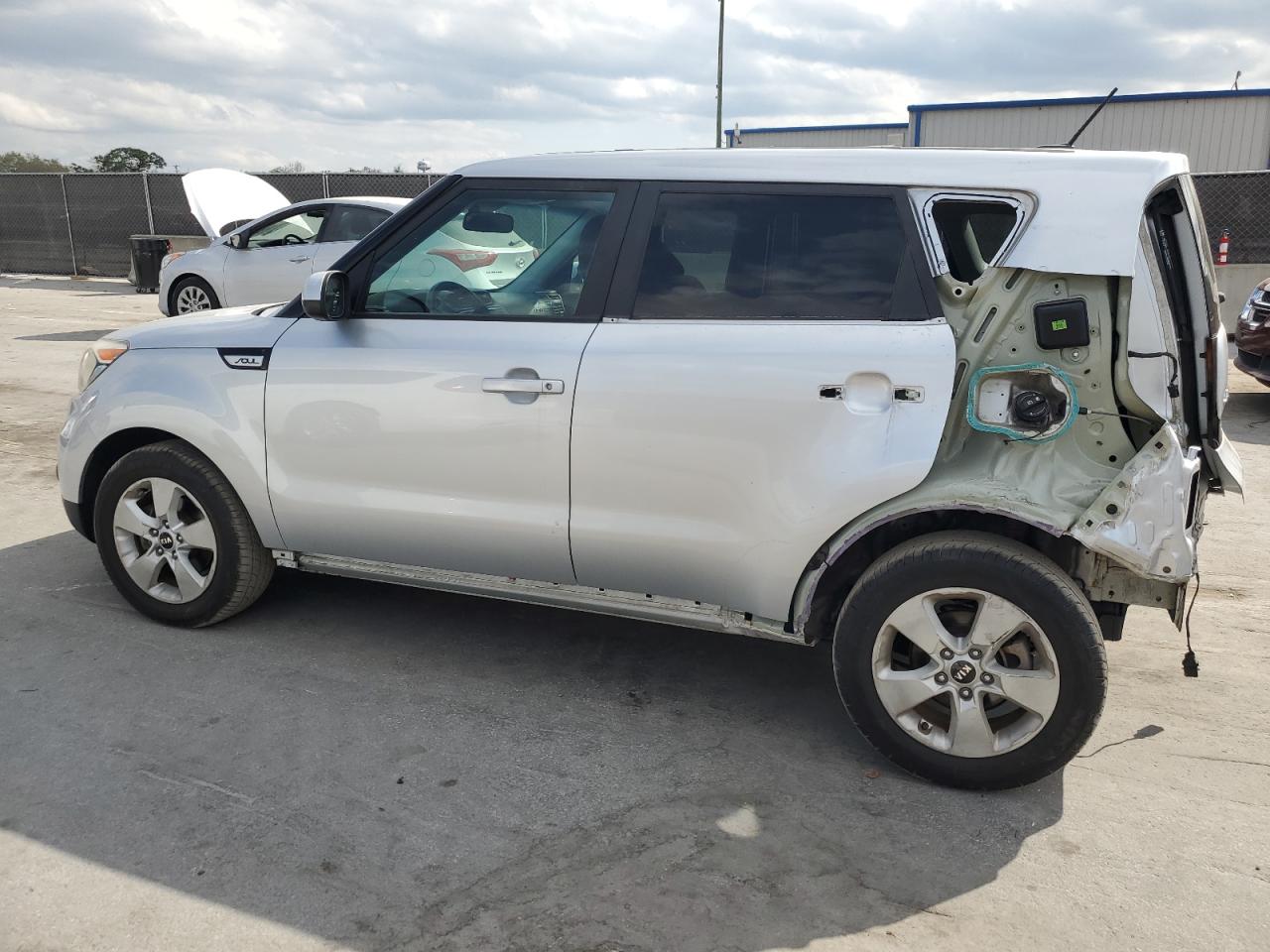 2019 KIA Soul VIN KNDJN2A29K7641014 Copart auction photo, rear end / side damage thumbnail 2
