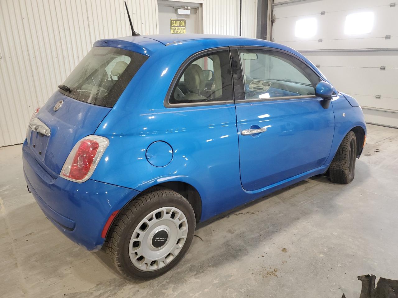 2015 Fiat 500 VIN 3C3CFFAR8FT638458 Copart auction photo, front end / side damage thumbnail 3