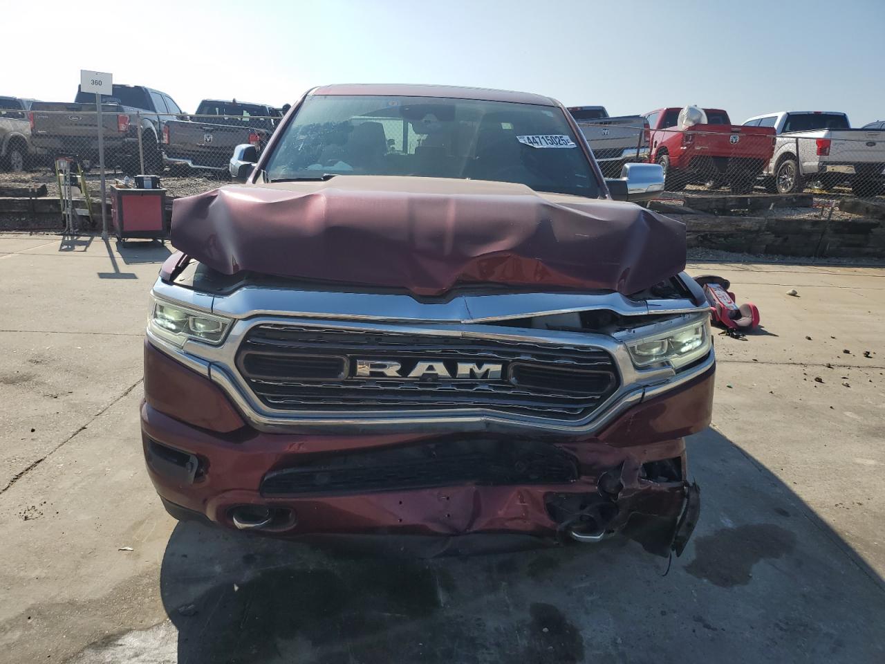2020 RAM 1500 VIN 1C6RREHM7LN222017 Copart auction photo, front end damage thumbnail 5