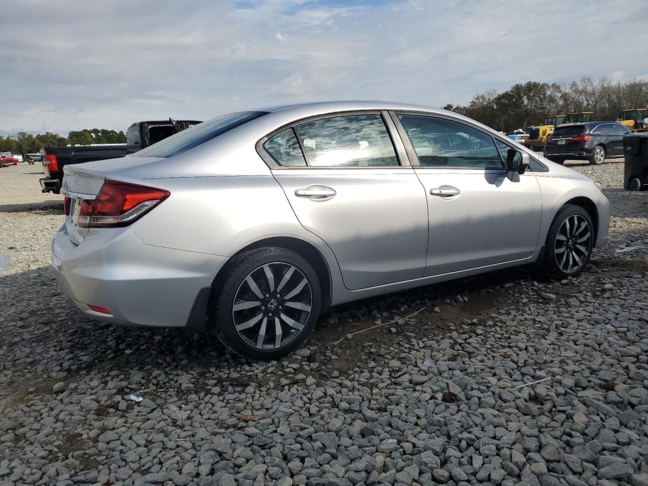 2015 Honda Civic VIN 19XFB2F95FE087061 Copart auction photo, side damage thumbnail 3