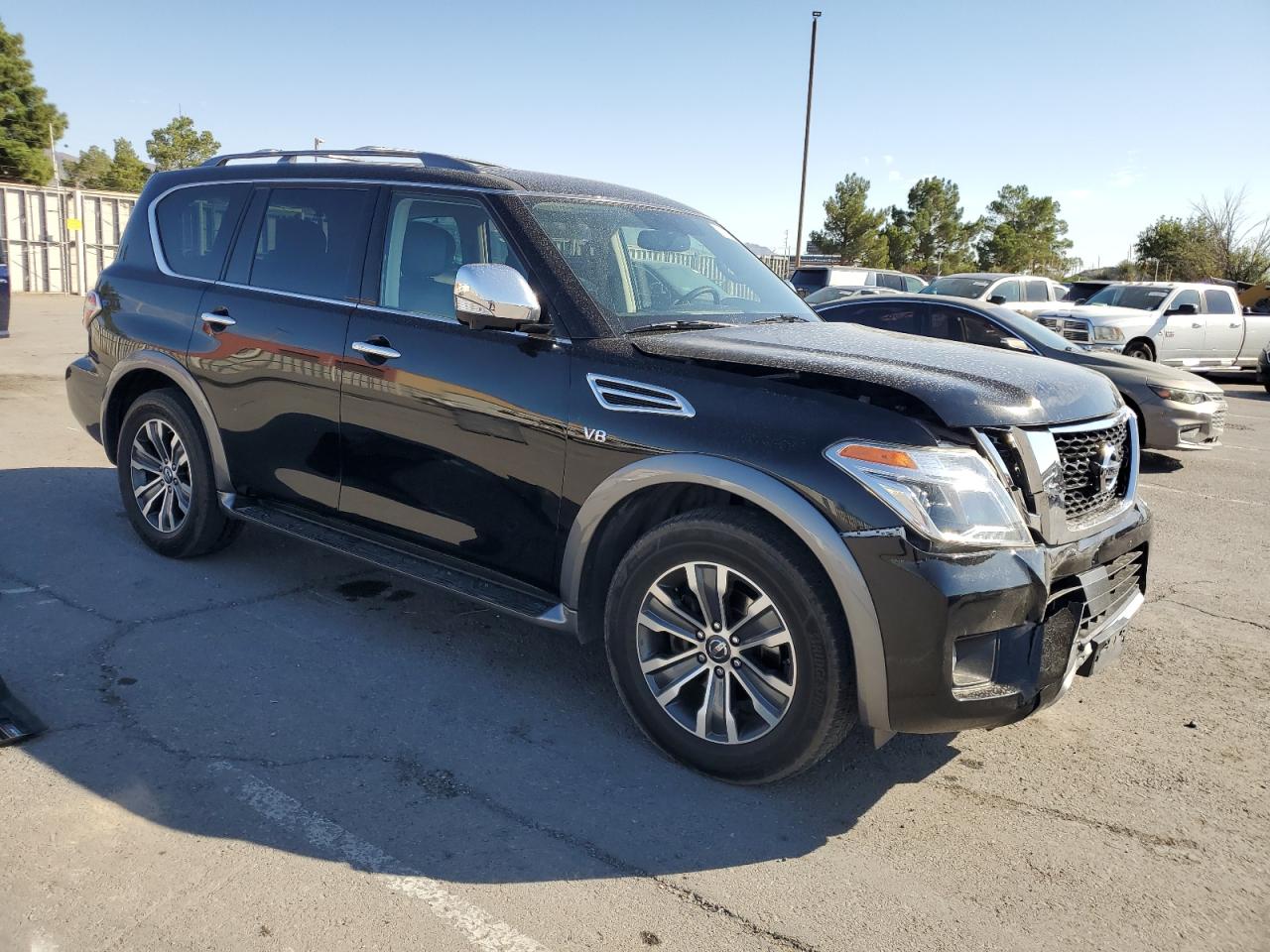 2018 Nissan Armada VIN JN8AY2NC7JX503291 Copart auction photo, front end damage thumbnail 4