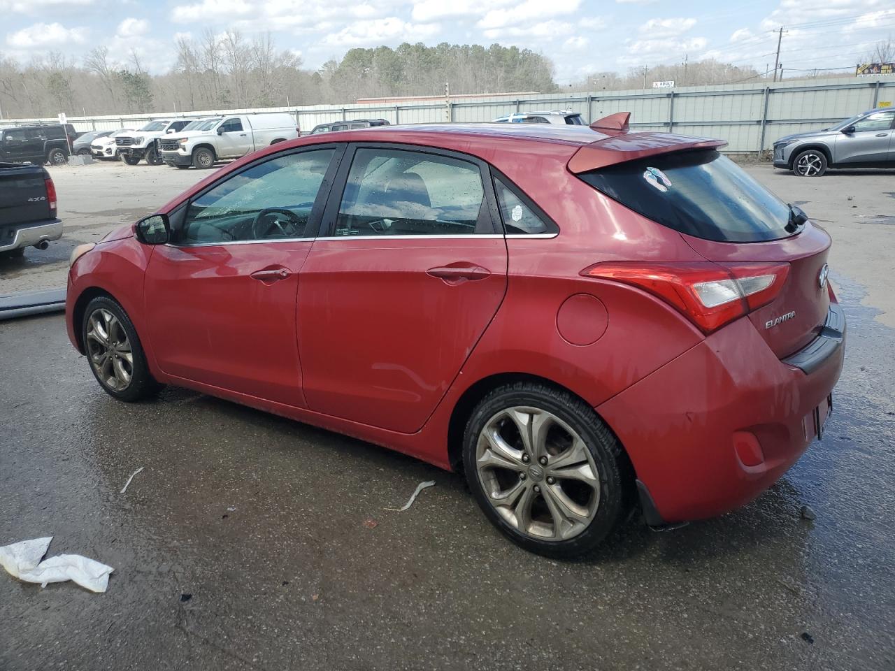 2014 Hyundai Elantra VIN KMHD35LH7EU204006 Copart auction photo, side / front end damage thumbnail 2