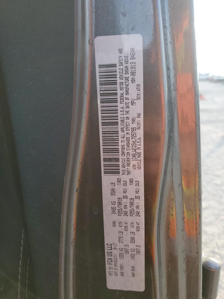 2017 Jeep Wrangler VIN 1C4BJWEG5HL725795 Copart auction photo, minor dent/scratches damage thumbnail 13