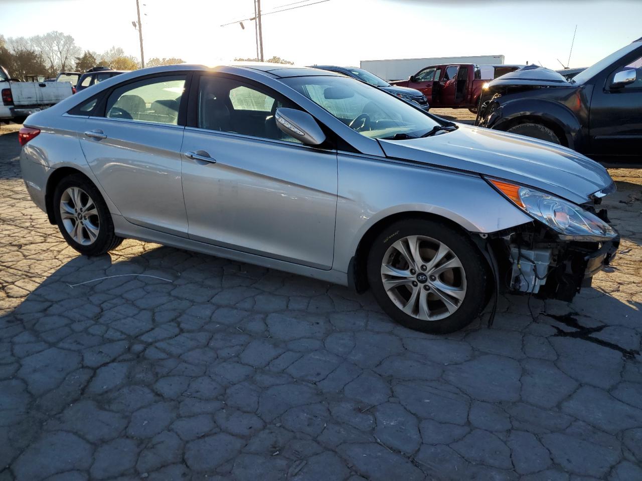 2013 Hyundai Sonata VIN 5NPEC4AC3DH648552 Copart auction photo, front end / side damage thumbnail 4