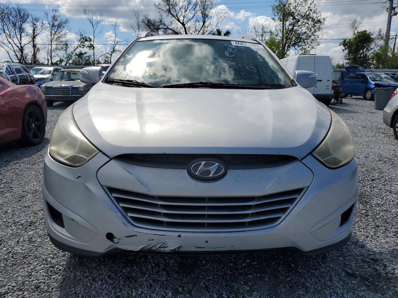 2012 Hyundai Tucson VIN KM8JU3AC1CU455015 Copart auction photo, front end damage thumbnail 5