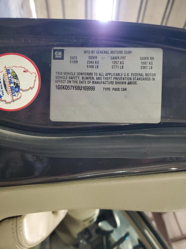 2008 Cadillac DTS VIN 1G6KD57Y68U169999 Copart auction photo, front end / minor dent/scratches damage thumbnail 12