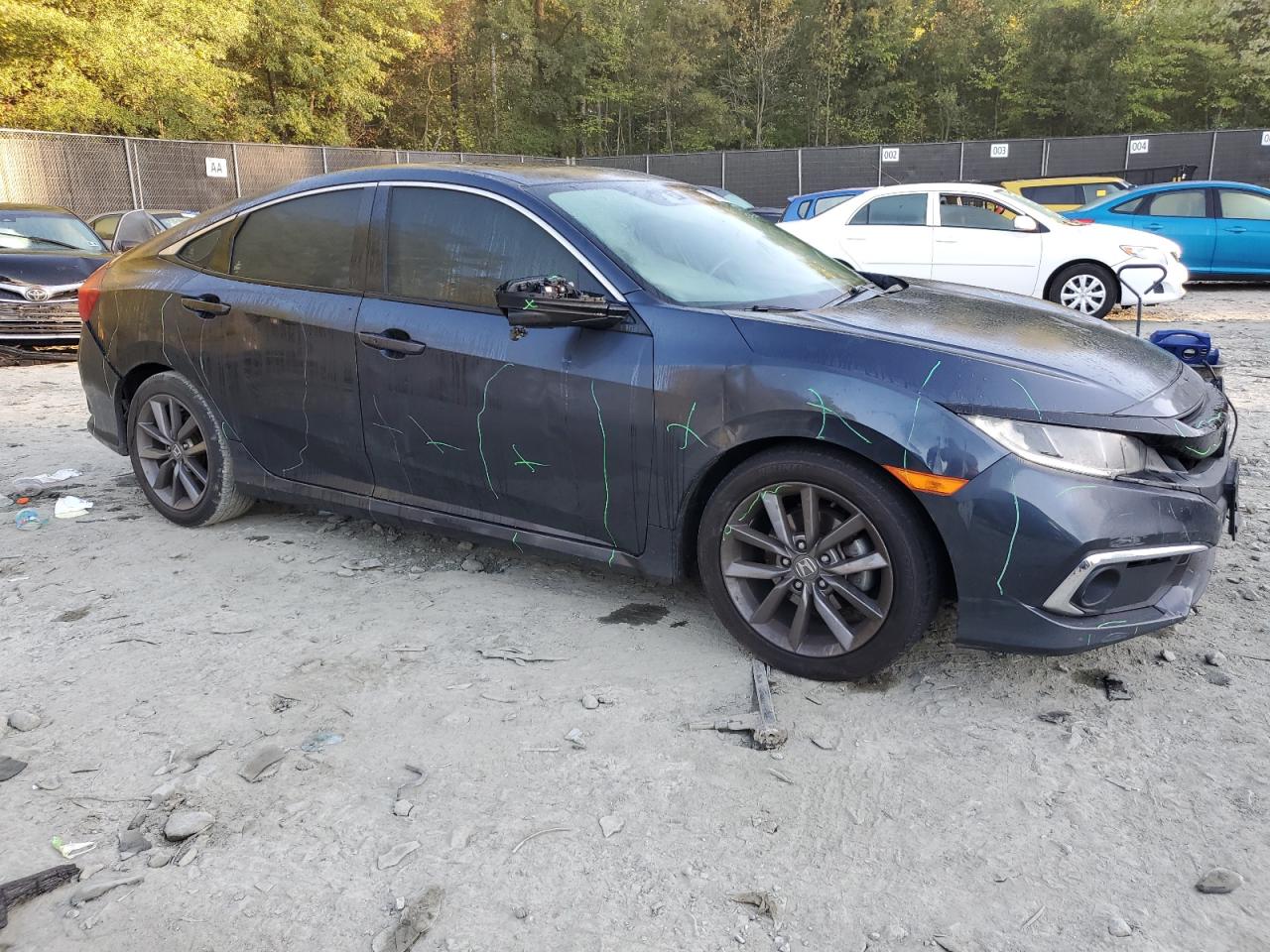 2020 Honda Civic VIN 19XFC1F38LE207188 Copart auction photo, rear end / side damage thumbnail 4