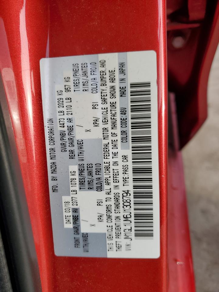 2018 Mazda 6 VIN JM1GL1UM6J1308794 Copart auction photo, rear end damage thumbnail 15