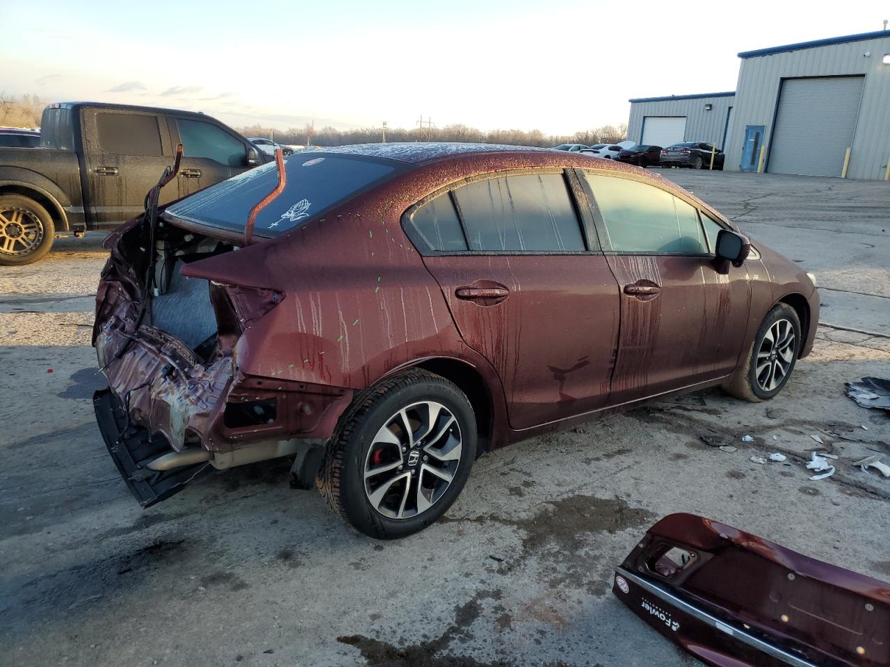 2015 Honda Civic VIN 19XFB2F84FE116363 Copart auction photo, rear end / minor dent/scratches damage thumbnail 3