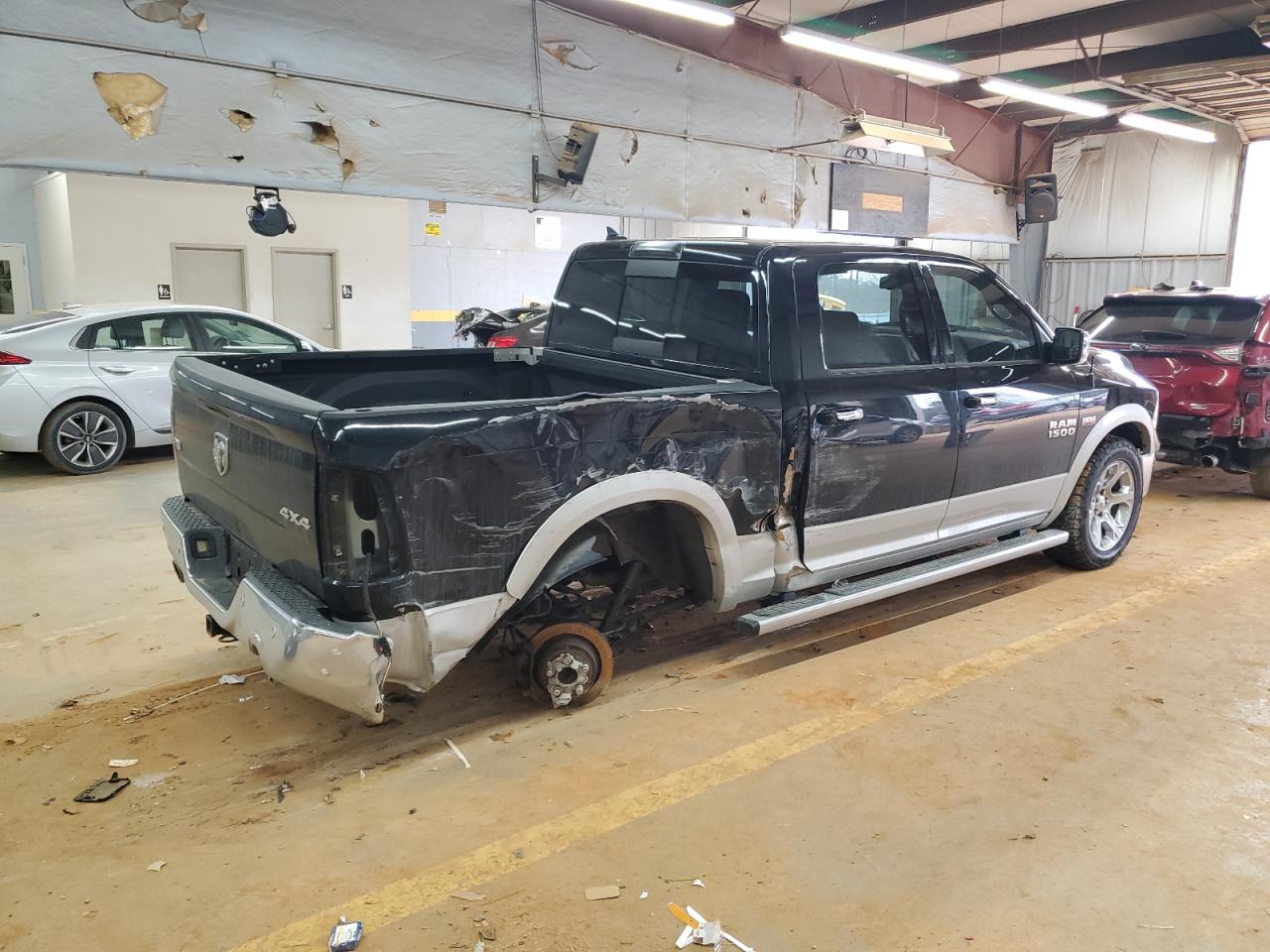 2014 RAM 1500 VIN 1C6RR7NT3ES445344 Copart auction photo, rear end / undercarriage damage thumbnail 3