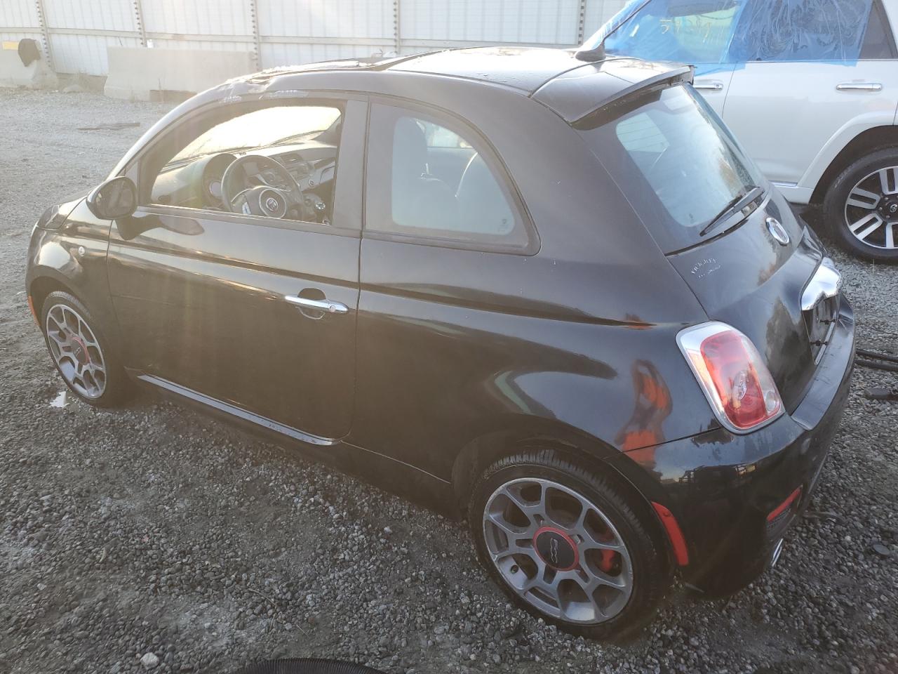 2018 Fiat 500 VIN 3C3CFFBR1CT115504 Copart auction photo, top/roof damage thumbnail 2
