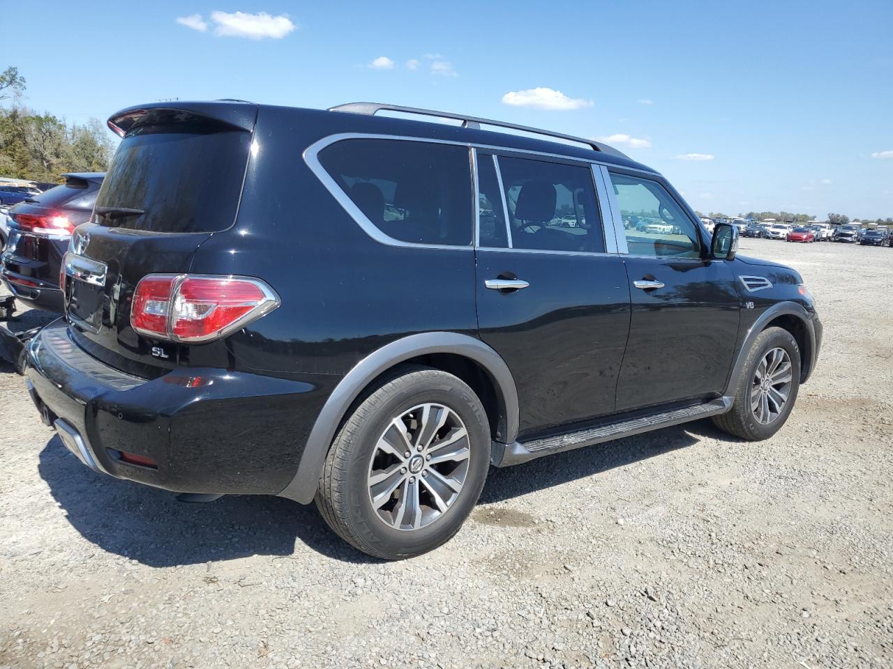 2019 Nissan Armada VIN JN8AY2ND6K9086017 Copart auction photo, front end / side damage thumbnail 3