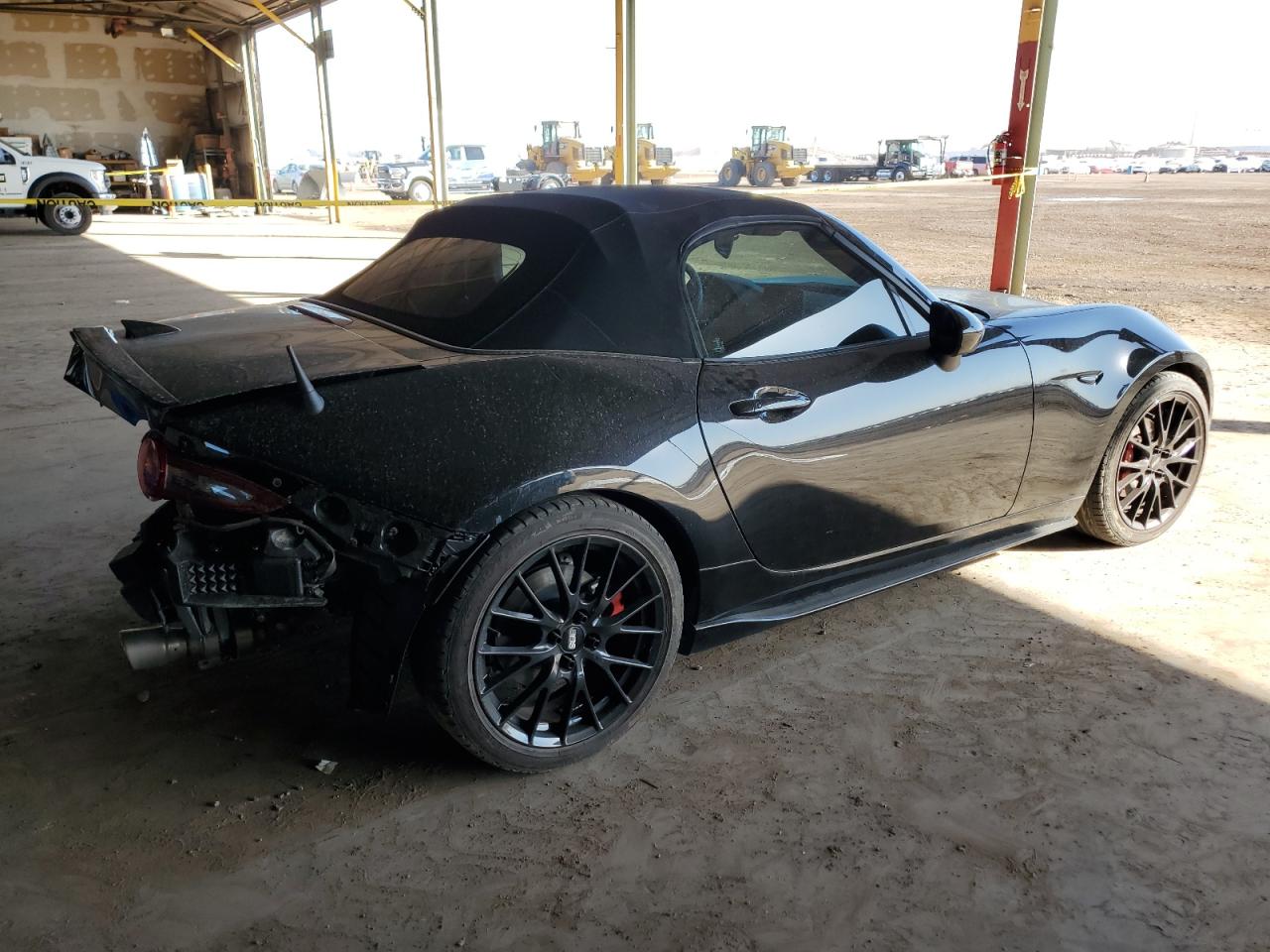 2021 Mazda MX-5 VIN JM1NDAC76M0460908 Copart auction photo, rear end damage thumbnail 3
