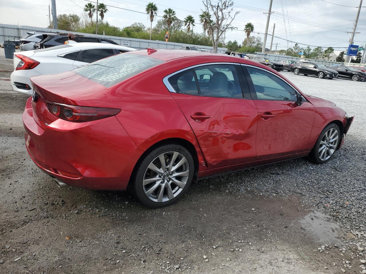 2020 Mazda 3 VIN 3MZBPBEMXLM131527 Copart auction photo, side / front end damage thumbnail 3