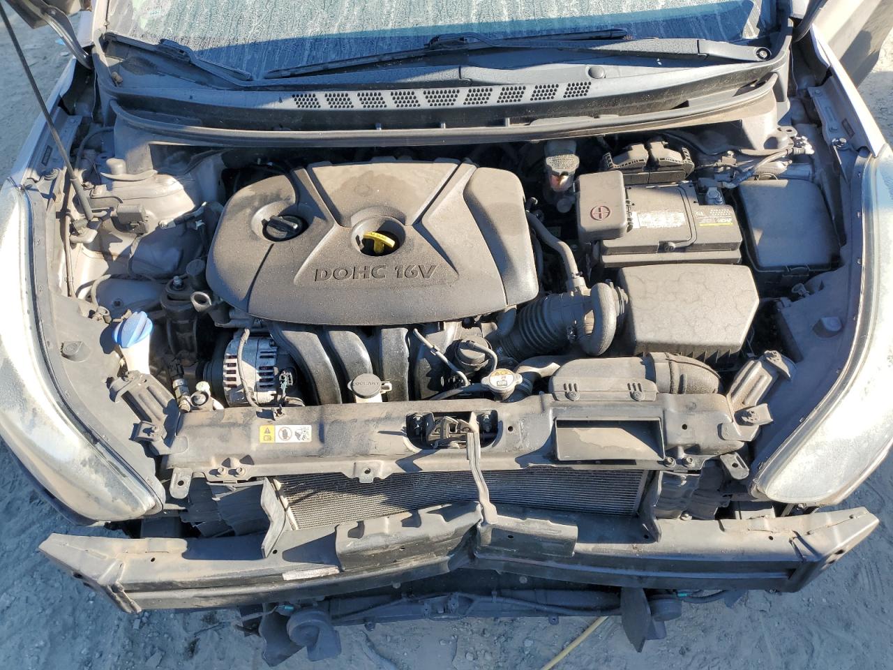 2015 Hyundai Elantra VIN 5NPDH4AE1FH631654 Copart auction photo, rear end / front end damage thumbnail 12