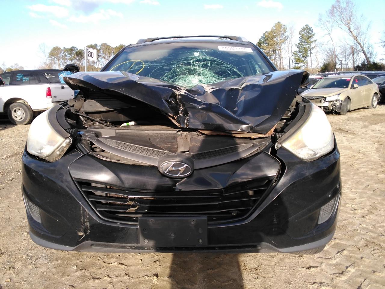 2012 Hyundai Tucson VIN KM8JU3ACXCU494962 Copart auction photo, front end damage thumbnail 5