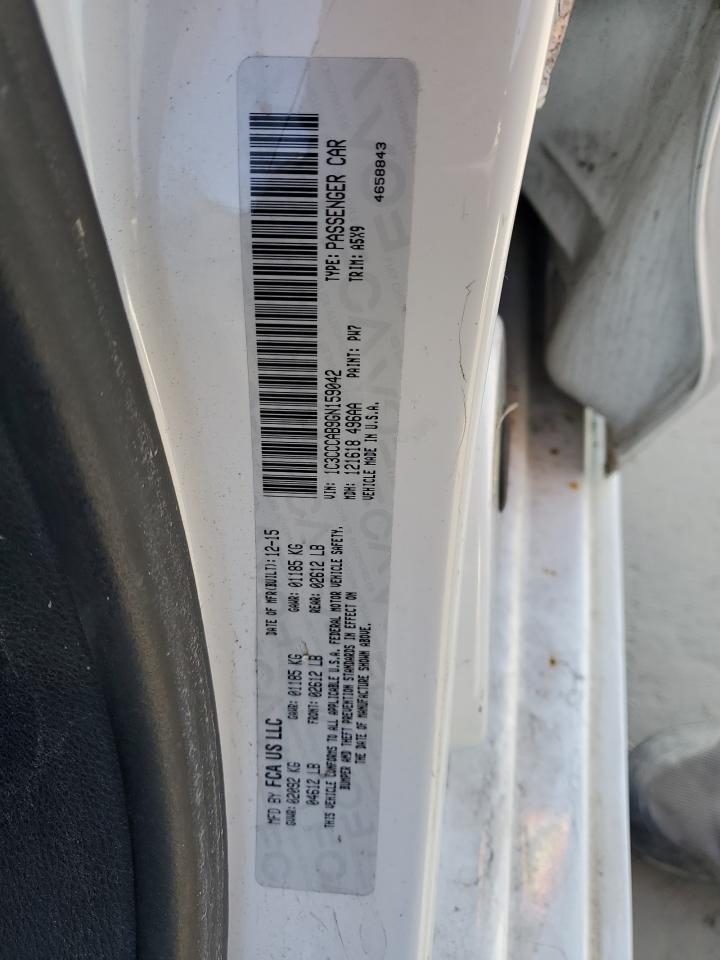 2016 Chrysler 200 VIN 1C3CCCAB9GN159042 Copart auction photo, front end damage thumbnail 12