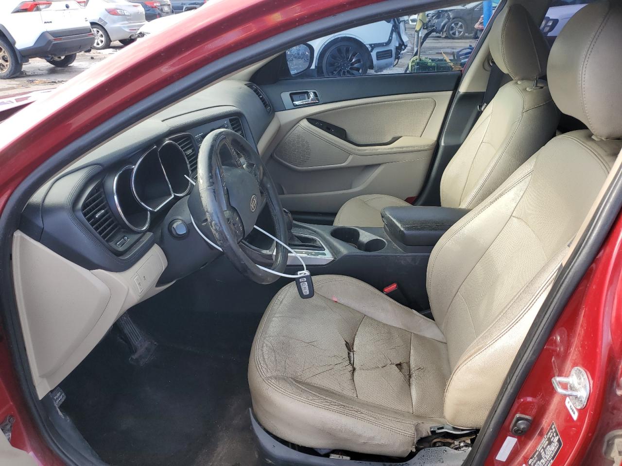 2012 KIA Optima VIN 5XXGN4A74CG006647 Copart auction photo, side / front end damage thumbnail 7