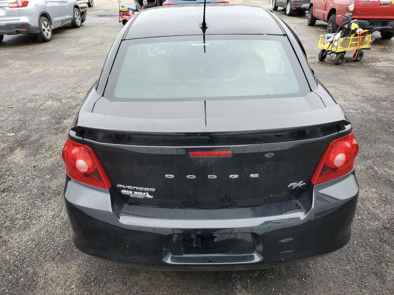 2014 Dodge Avenger VIN 1C3CDZBG1EN136409 Copart auction photo, front end / side damage thumbnail 6