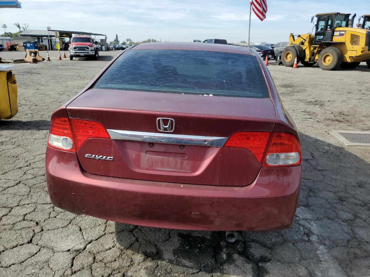 2010 Honda Civic VIN 19XFA1F51AE014241 Copart auction photo, burn damage thumbnail 6