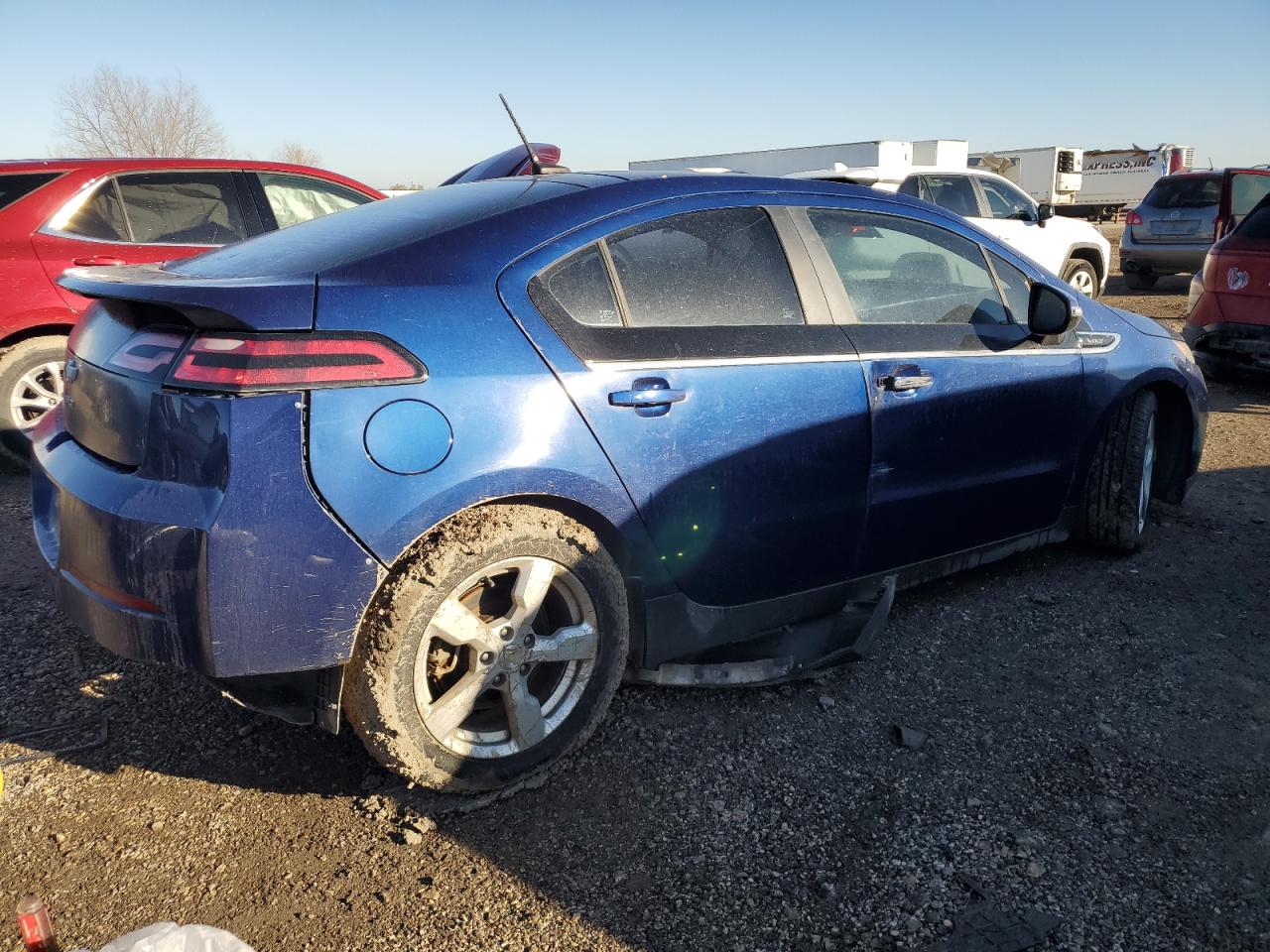 2013 Chevrolet Volt VIN 1G1RA6E42DU103219 Copart auction photo, side / undercarriage damage thumbnail 3