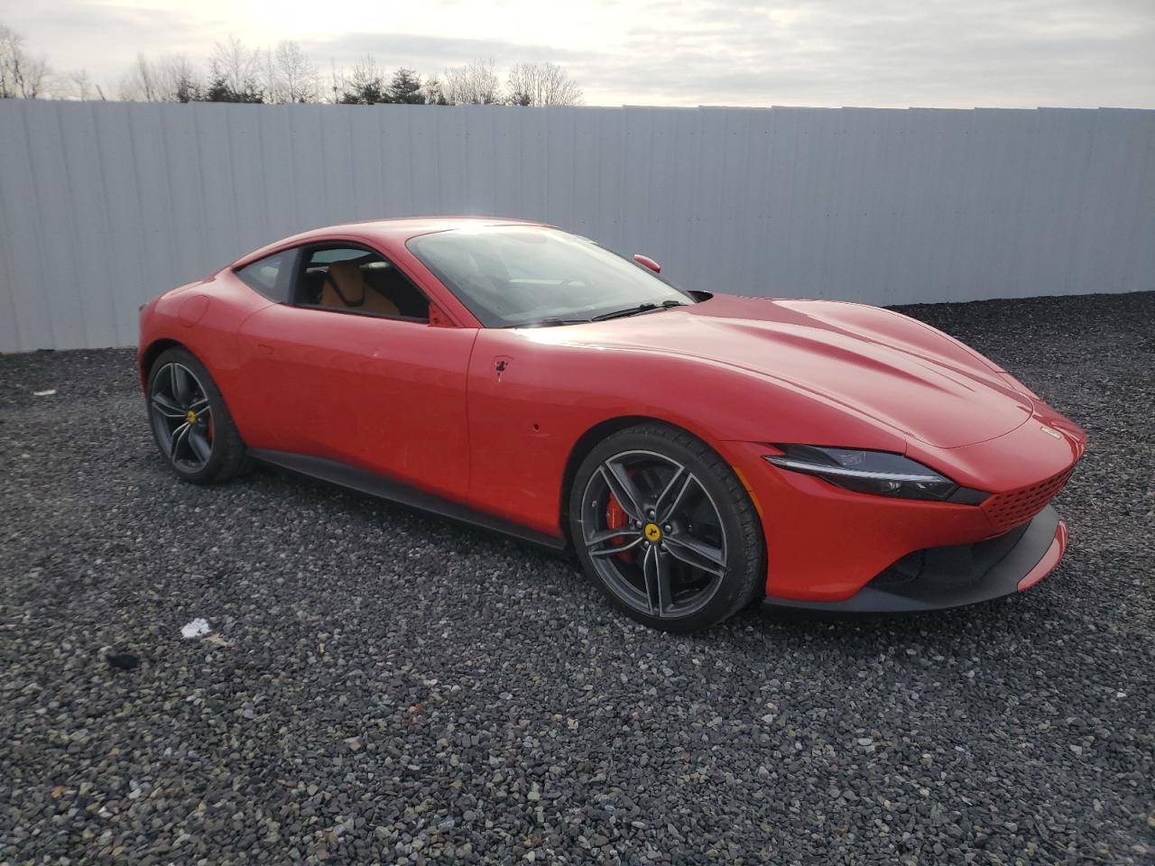 2022 Ferrari Roma VIN ZFF98RNA3N0271858 Copart auction photo, top/roof / side damage thumbnail 4