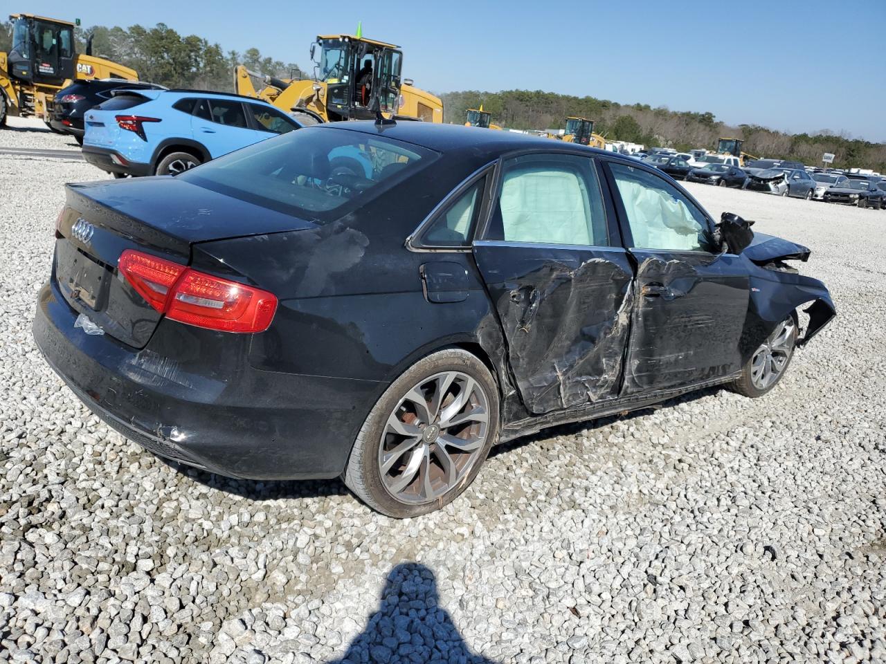 2014 Audi A4 VIN WAUFFAFL4EA063620 Copart auction photo, front end / side damage thumbnail 3