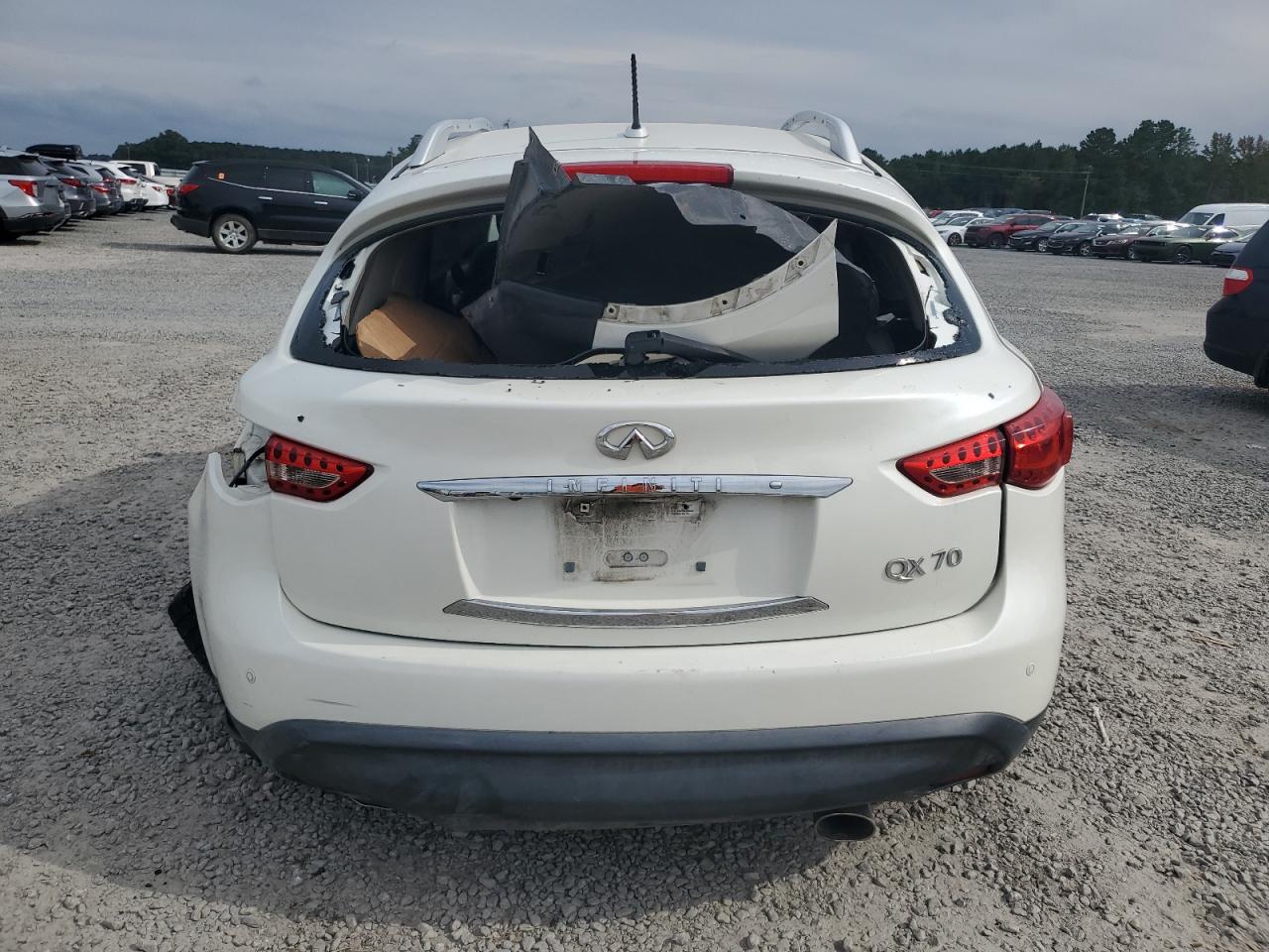 2017 Infiniti QX70 VIN JN8CS1MW3HM414264 Copart auction photo, all over damage thumbnail 6