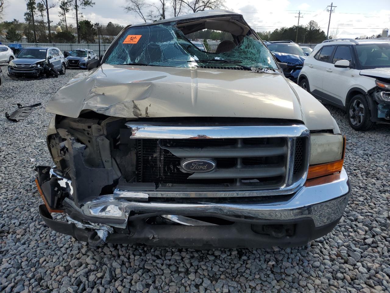 2000 Ford F250 VIN 1FTNX20FXYEA39761 Copart auction photo, rollover damage thumbnail 5