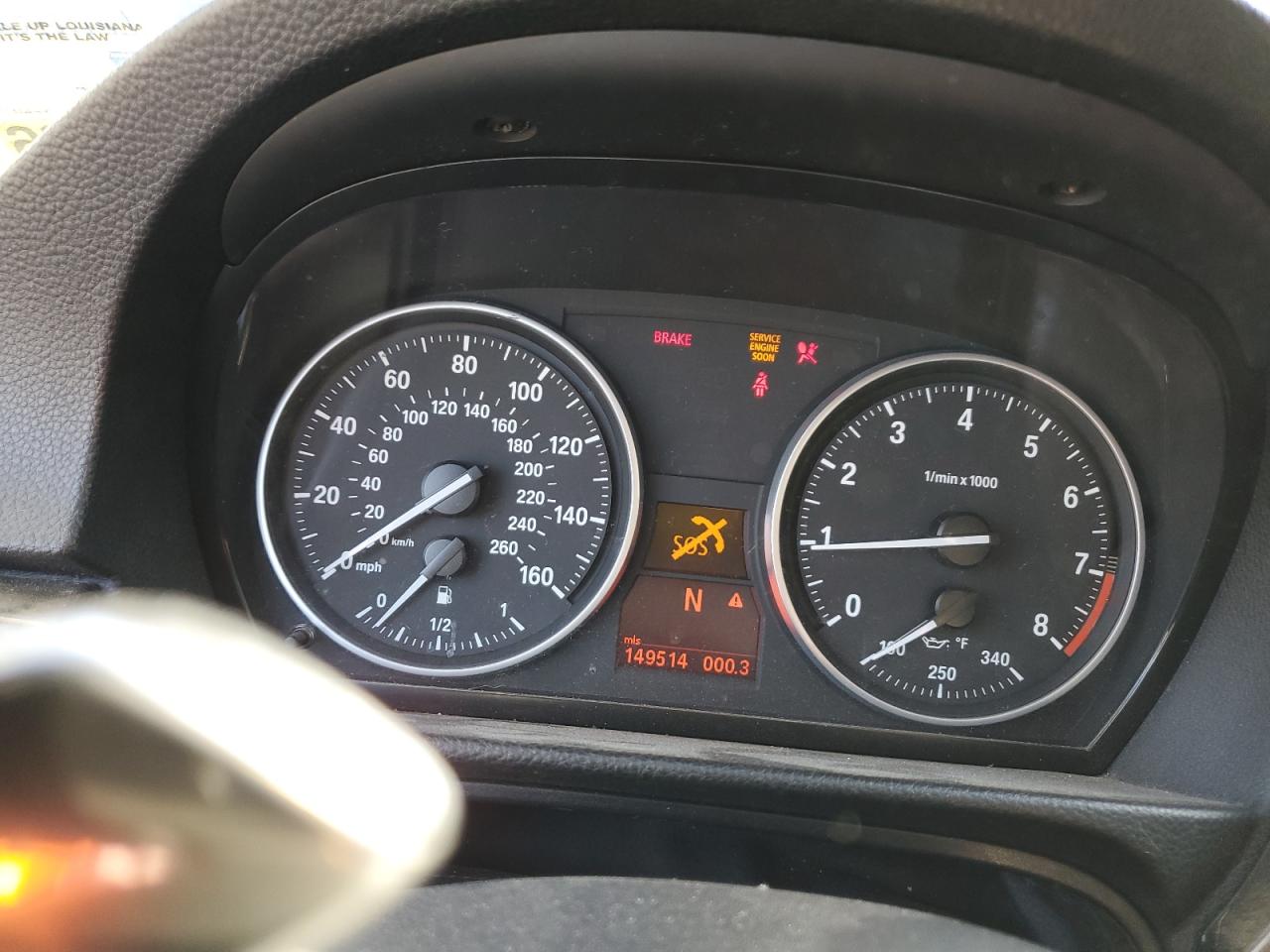 2007 BMW 3er VIN WBAWB73507P036161 Copart auction photo, water/flood damage thumbnail 9