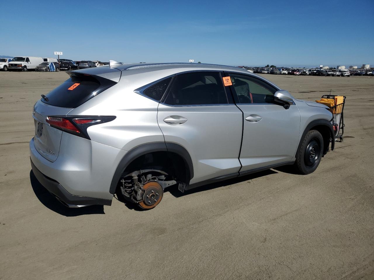 2016 Lexus NX VIN JTJYARBZ8G2042301 Copart auction photo, vandalism / stripped damage thumbnail 3