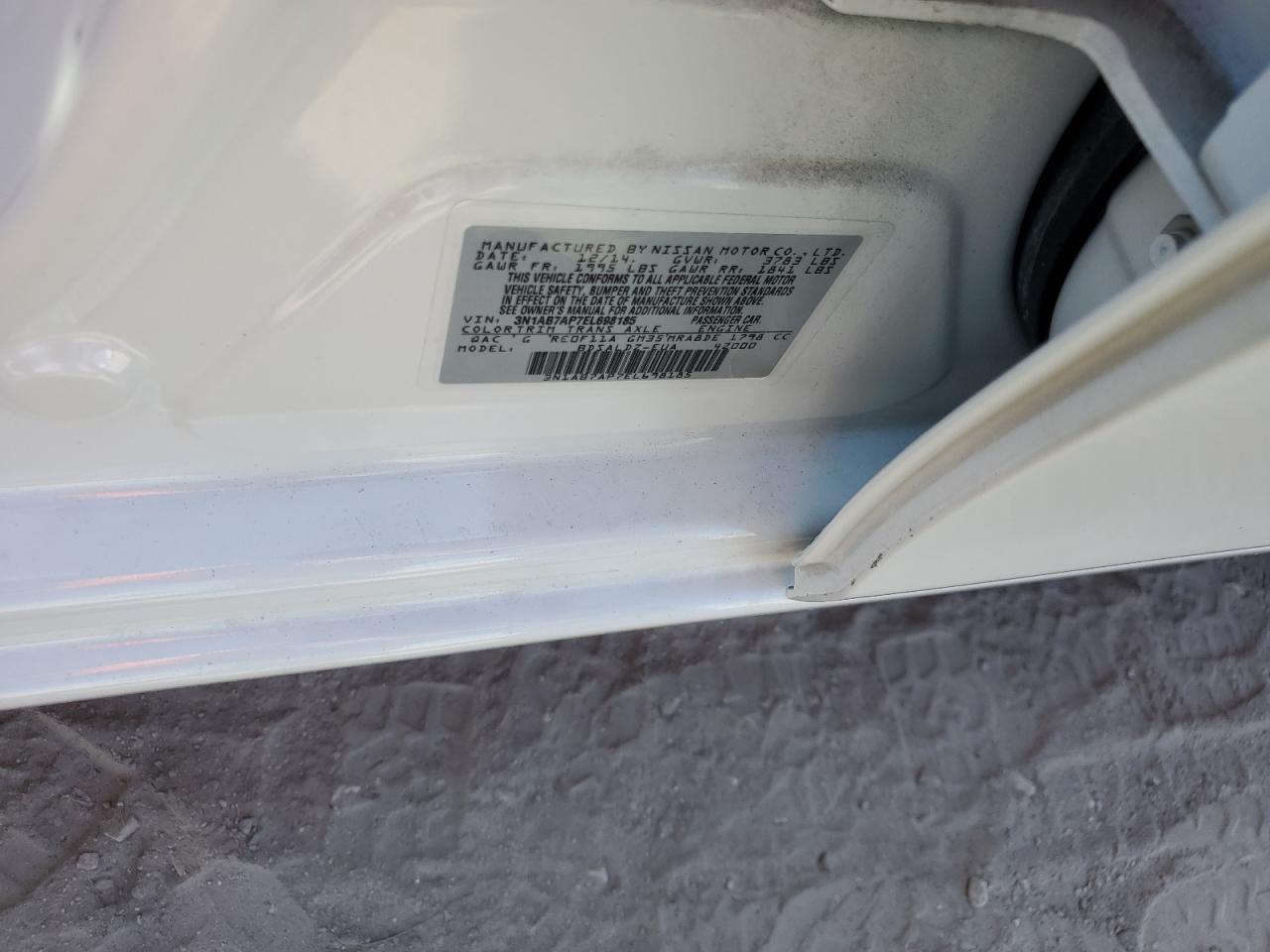 2014 Nissan Sentra VIN 3N1AB7AP7EL698185 Copart auction photo, front end damage thumbnail 12