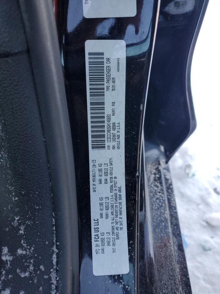 2016 Chrysler 200 VIN 1C3CCCAB3GN146691 Copart auction photo, rear end damage thumbnail 14