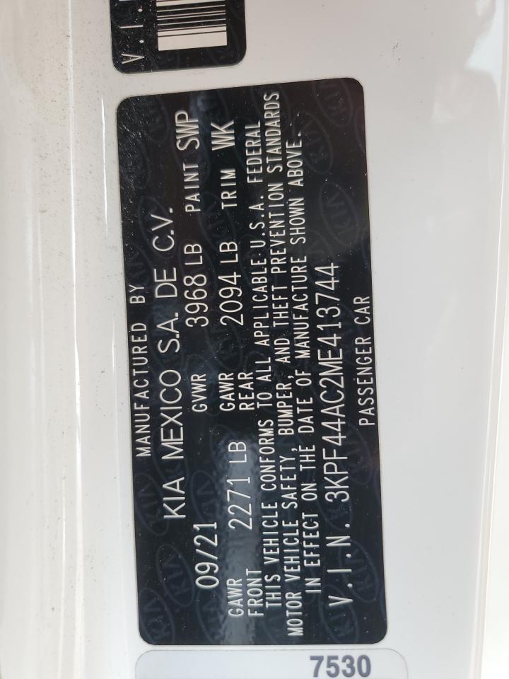 2021 KIA Forte VIN 3KPF44AC2ME413744 Copart auction photo, rear end damage thumbnail 15