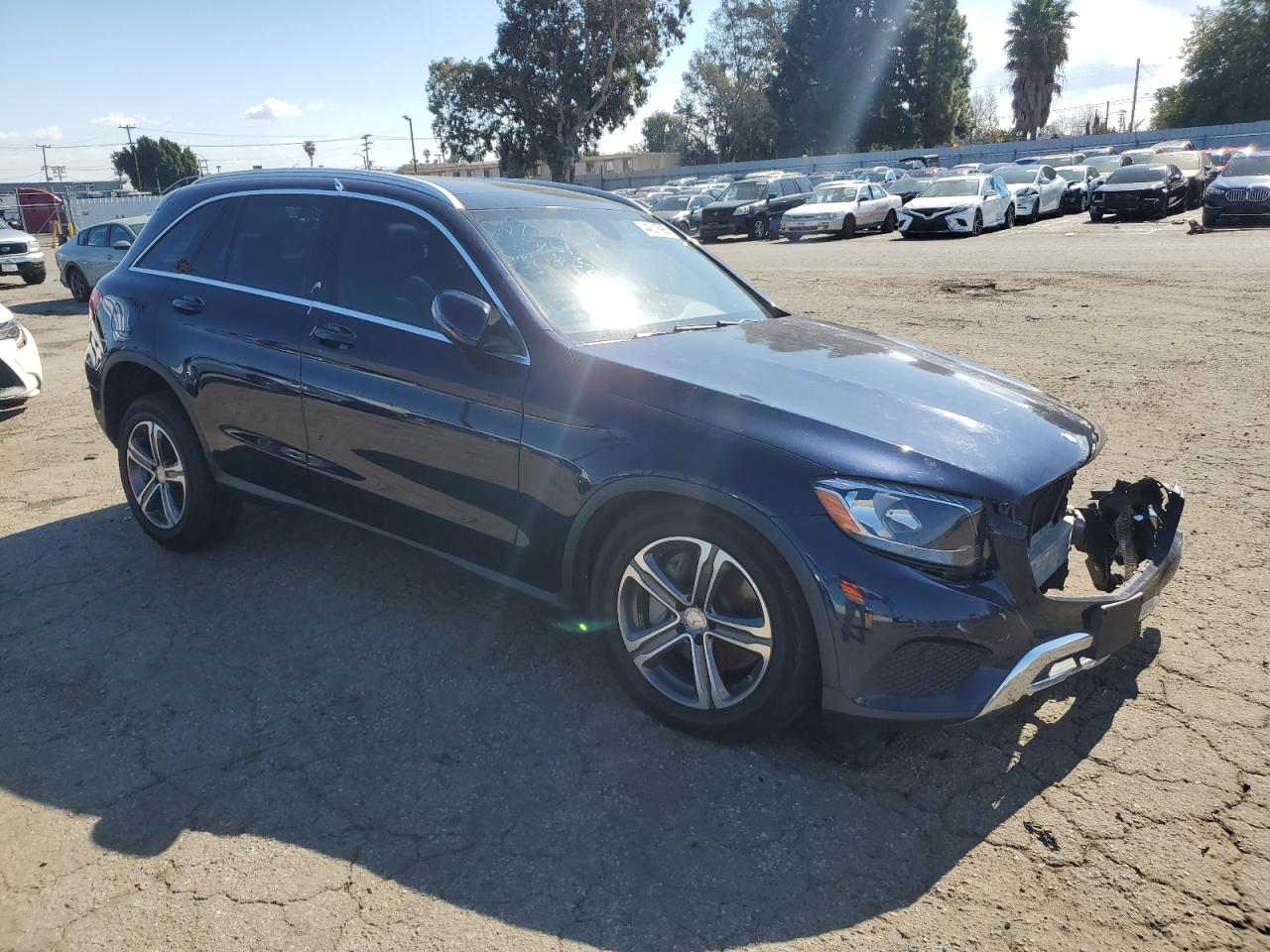 2017 Mercedes-Benz GLC VIN WDC0G4KBXHF155269 Copart auction photo, front end / undercarriage damage thumbnail 4