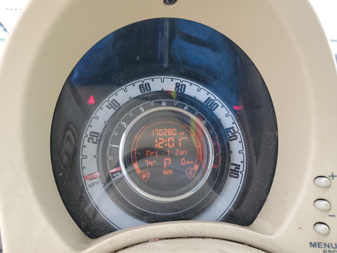 2012 Fiat 500 VIN 3C3CFFAR2CT106229 Copart auction photo, front end damage thumbnail 9