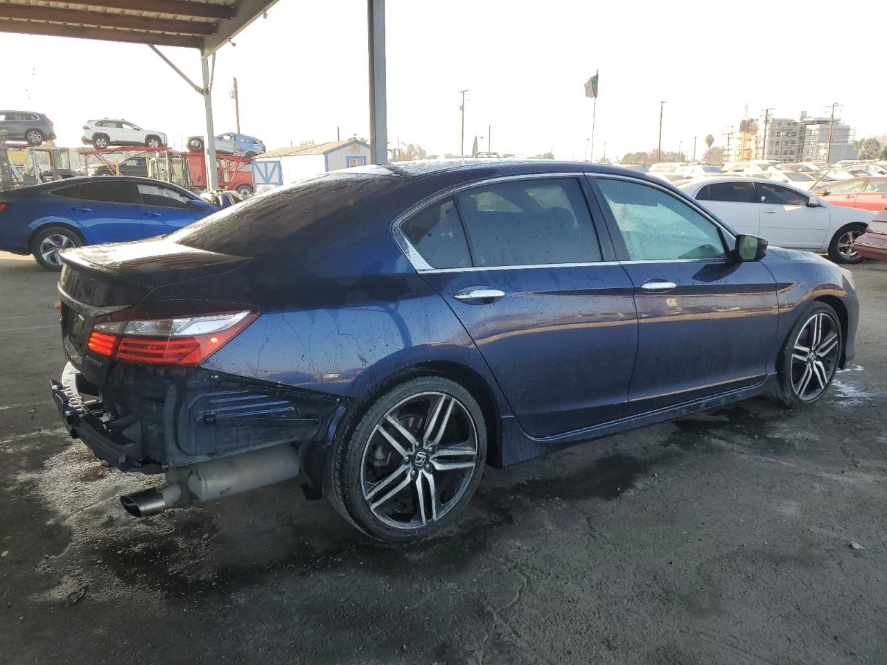 2017 Honda Accord VIN 1HGCR2F59HA012219 Copart auction photo, rear end / front end damage thumbnail 3