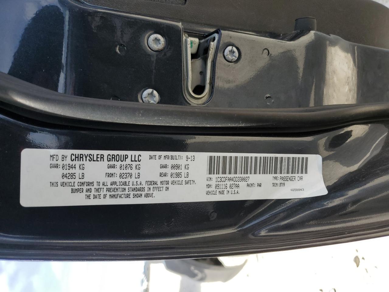 2013 Dodge Dart VIN 1C3CDFAA4DD330027 Copart auction photo, front end damage thumbnail 12