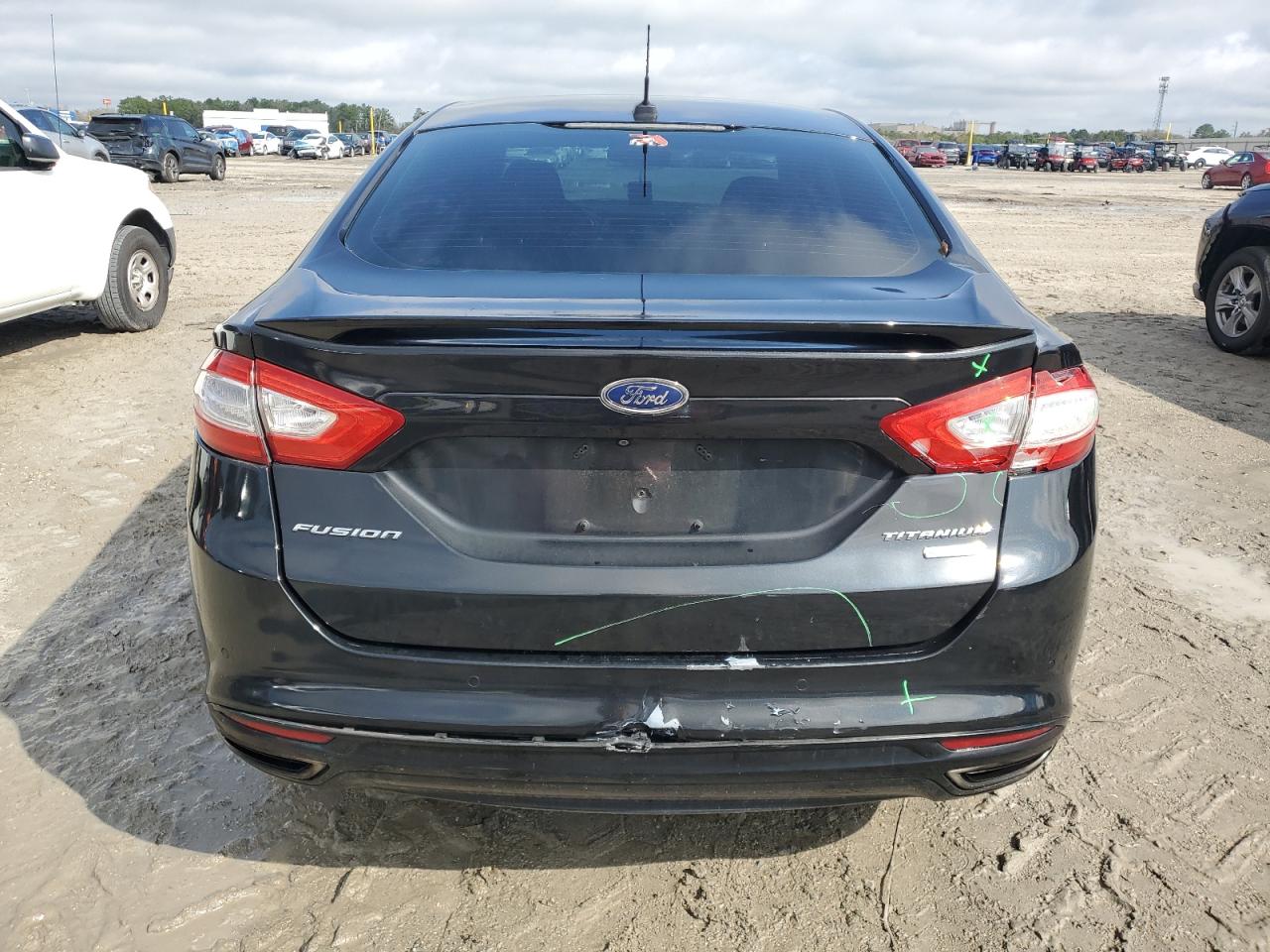 2014 Ford Fusion VIN 3FA6P0K96ER126555 Copart auction photo, rear end damage thumbnail 6
